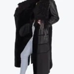 Kiara Black Fur And Leather Coat - Rare Jackets