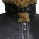 Kraven The Hunter Aviator Bomber Jacket Collar