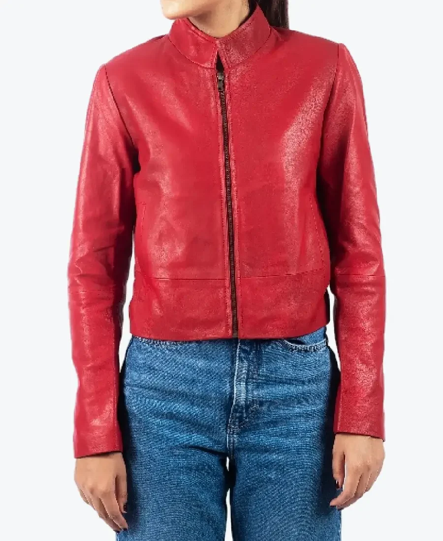 Kristin Women’s Red Leather Jackets