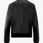 Leather Bomber Jacket Gabby Black Back - Rare Jackets