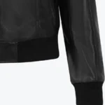 Leather Bomber Jacket Gabby Black Side - Rare Jackets