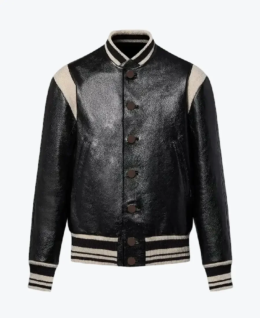 Women’s Black Leather Varsity Jacket - Rare Jackets