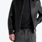 MR P Full Grain Black Leather Coach Jackets Rare Jacket