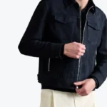 MR P Trucker Blue Suede Jacket Front - Rare Jackets