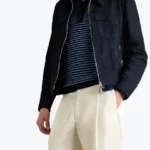 MR P Trucker Blue Suede Jacket Side - Rare Jackets