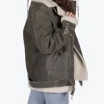 Maxim Grey Aviator Jacket Sleeves