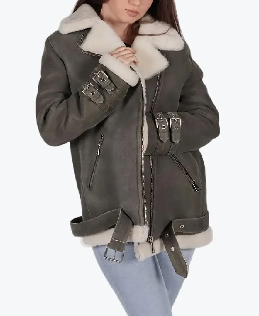 Maxim Grey Aviator Jacket