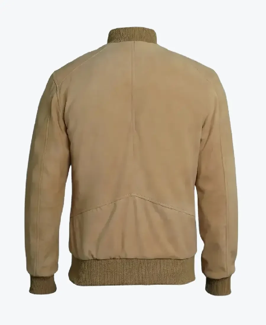 Shop The Men Camel Brown Classic Suede Jacket