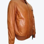 Men Casual Tan Brown Bomber Jacket - Rare Jackets