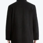 Men Daniel Single Breasted Black Wool Topcoat back - Rare Jackets