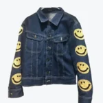 Men Kapital Smiley Denim Jacket Front View - Rare Jackets