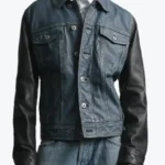 Men’s Beckham Denim Style Leather Jacket Front - Rare Jackets