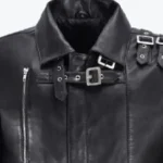 Men's Belted Bad Leather Jacket Collar Rare Jacket