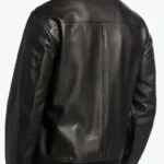 Men’s Black Bomber Leather Jacket Back - Rare Jackets