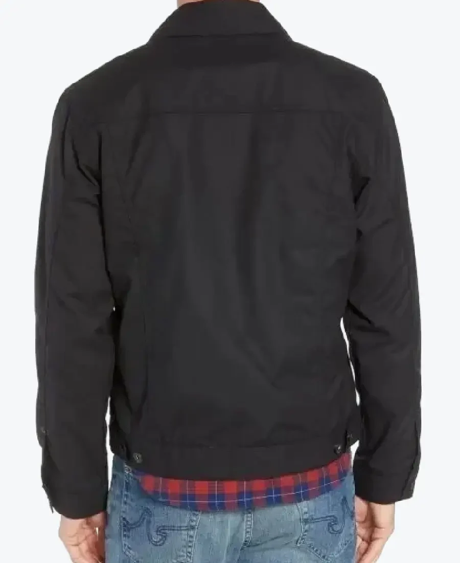 Mens Black Cotton Cruise Jacket back - Rare Jackets