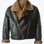 Mens Black Sheepskin Leather Jackets Rare Jacket
