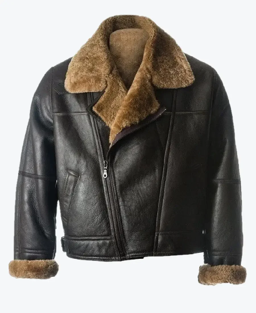 Mens Black Sheepskin Leather Jackets Rare Jacket