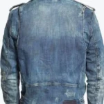 Men’s Blue Jean Biker Jacket Back - Rare Jackets