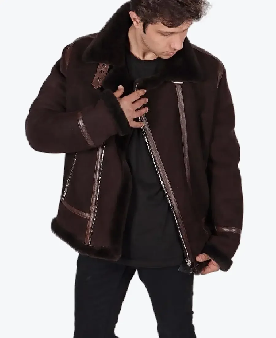 Men’s Brown Beast Bomber Jacket