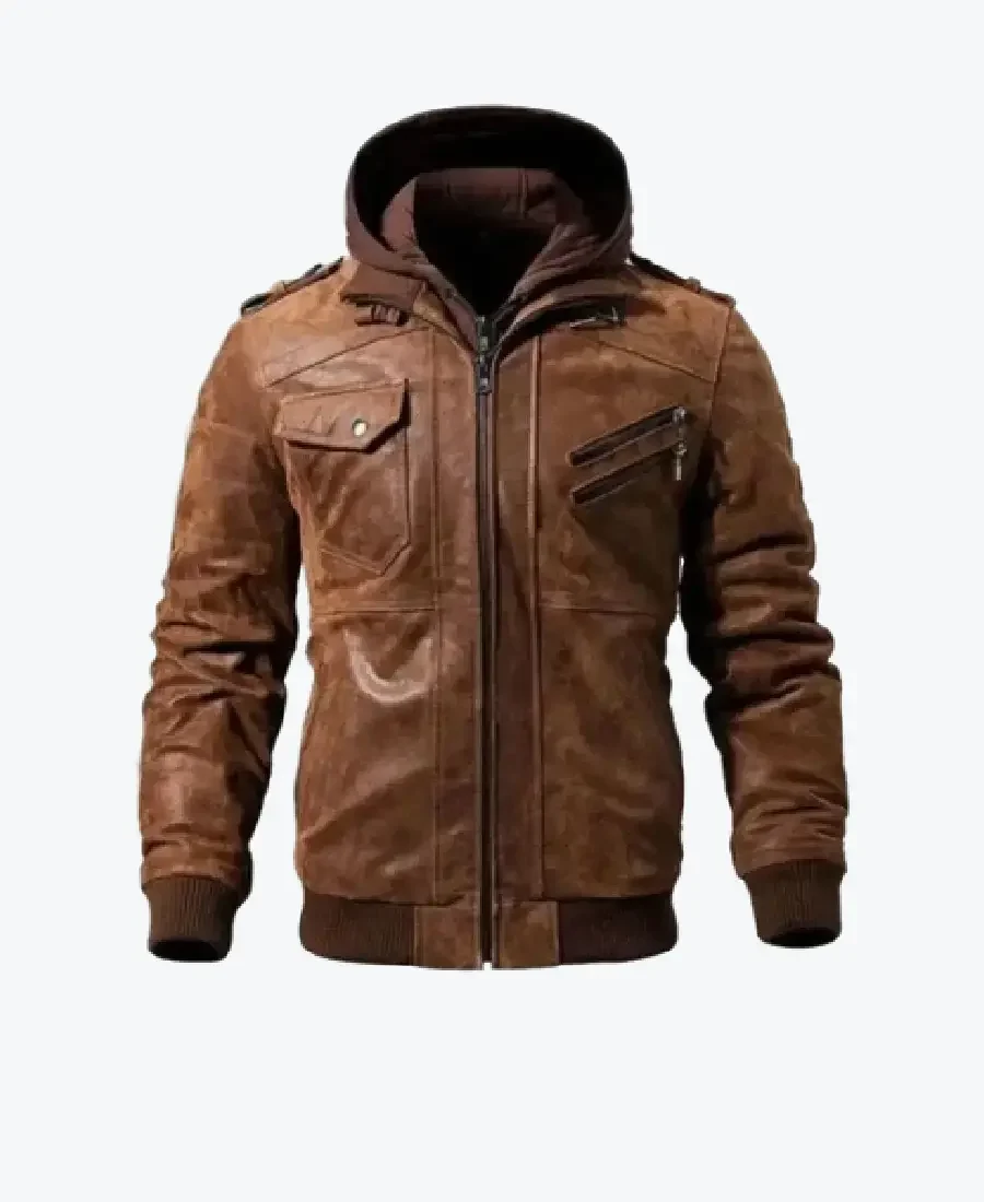 Men’s Brown Hooded Jackets Rare Jacket