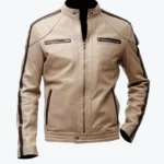 Mens Brown Stripped Beige Jackets Rare Jacket