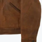 Men's Brown Suede Leather Jacket Sleeves Rare Jacket