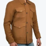Men’s Brown Vintage Style Cotton Jacket Side - Rare Jackets