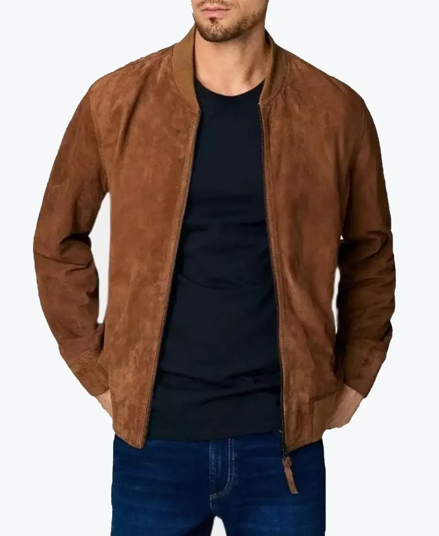 Men's Butch Coolidge Suede Bomber Jacket - Rare Jackets