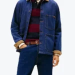 Men's Chore Blue Denim Jacket Front - Rare Jackets