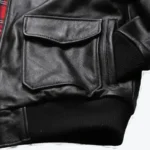 Men’s Classic A-2 Aviator Bomber Jacket Pockets