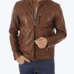 Men's Classic Brown Leather Jackets Rare Jacket