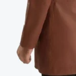 Men's Classmith Brown Leather Coat Sleeves Rare Jacket