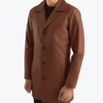 Men's Classmith Leather Coat Front