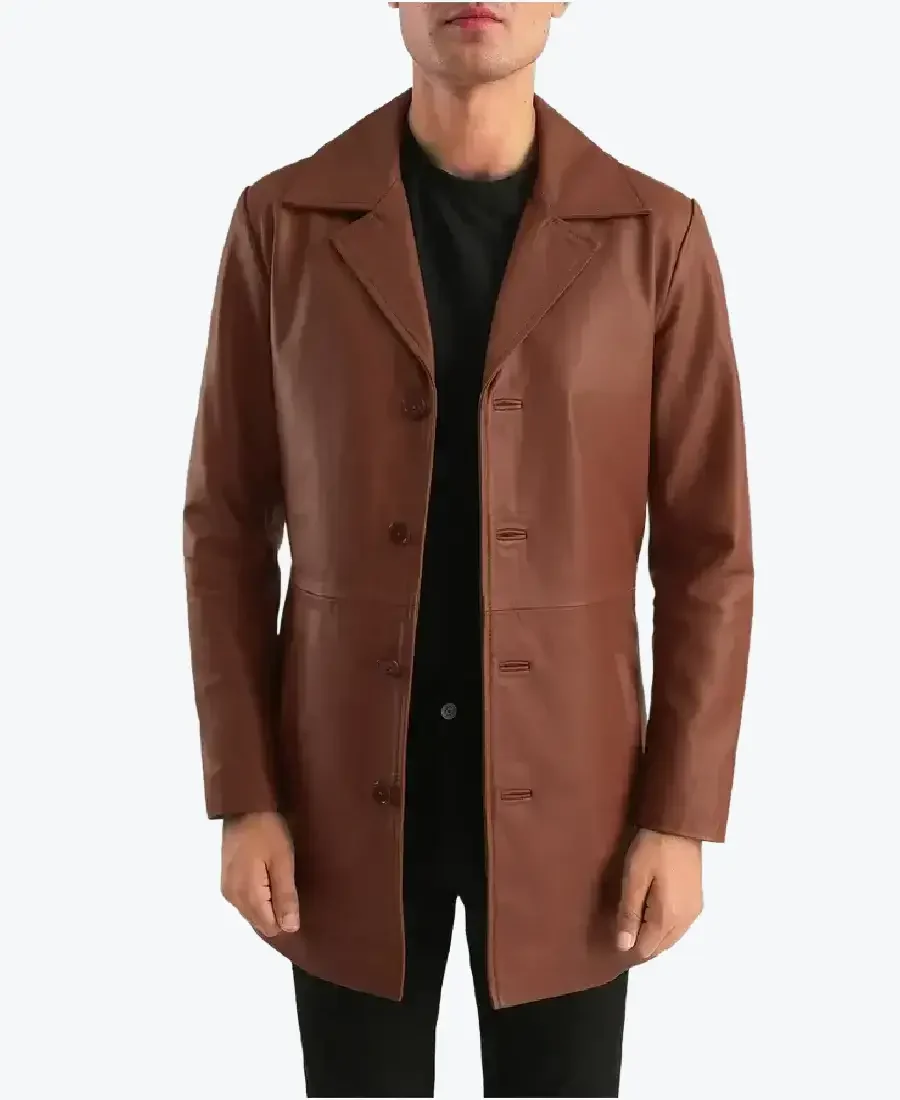 men's classmith leather coat