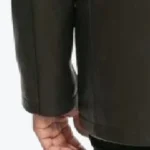 Men's Dark Brown Faux Leather Jacket Sleeves Rare Jacket