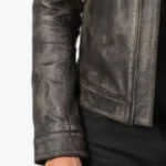 Men's Distressed Brown Leather Jacket Sleeves Rare Jacket