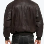 Men’s Distressed Dark Brown A2 Bomber Jacket Back - Rare Jackets