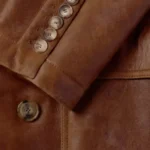 Men's Double Breasted Shearling Peacoat Sleeve - Rare Jackets
