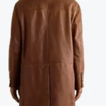 Men's Double Breasted Shearling Peacoat back - Rare Jackets