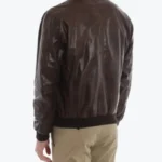 Men's Fonzie Brown Leather Jacket Back - Rare Jackets