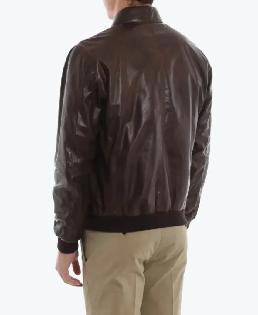 Men's Fonzie Brown Leather Jacket Back - Rare Jackets