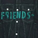 Men's Friend Black Denim Jacket Closeup