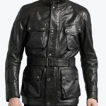 Men's Front Pocket Flood Leather Jackets Rare Jacket