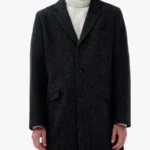 Men's Grey Wool Coat Rare Jacket