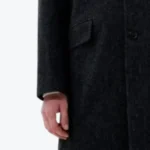 Men's Grey Wool Coat Sleeves Rare Jacket
