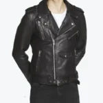 Men’s Lapel Style Black Motorcycle Jackets Rare Jacket