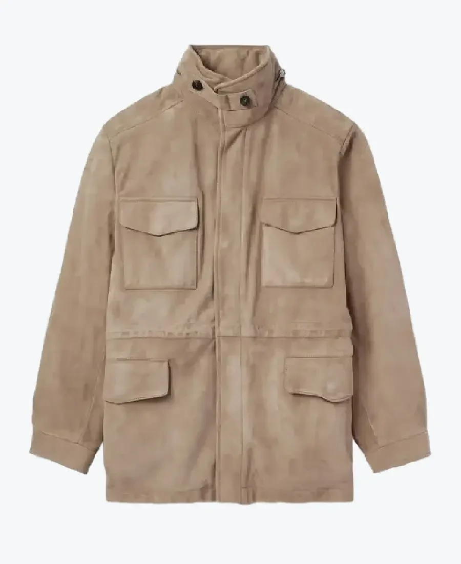 Men's Light Brown Traveller Suede Leather Jacket