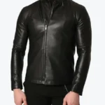 Men’s Lightweight Black Leather Jacket Rare Jacket