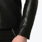 Men’s Lightweight Black Leather Jacket Sleeves Rare Jacket