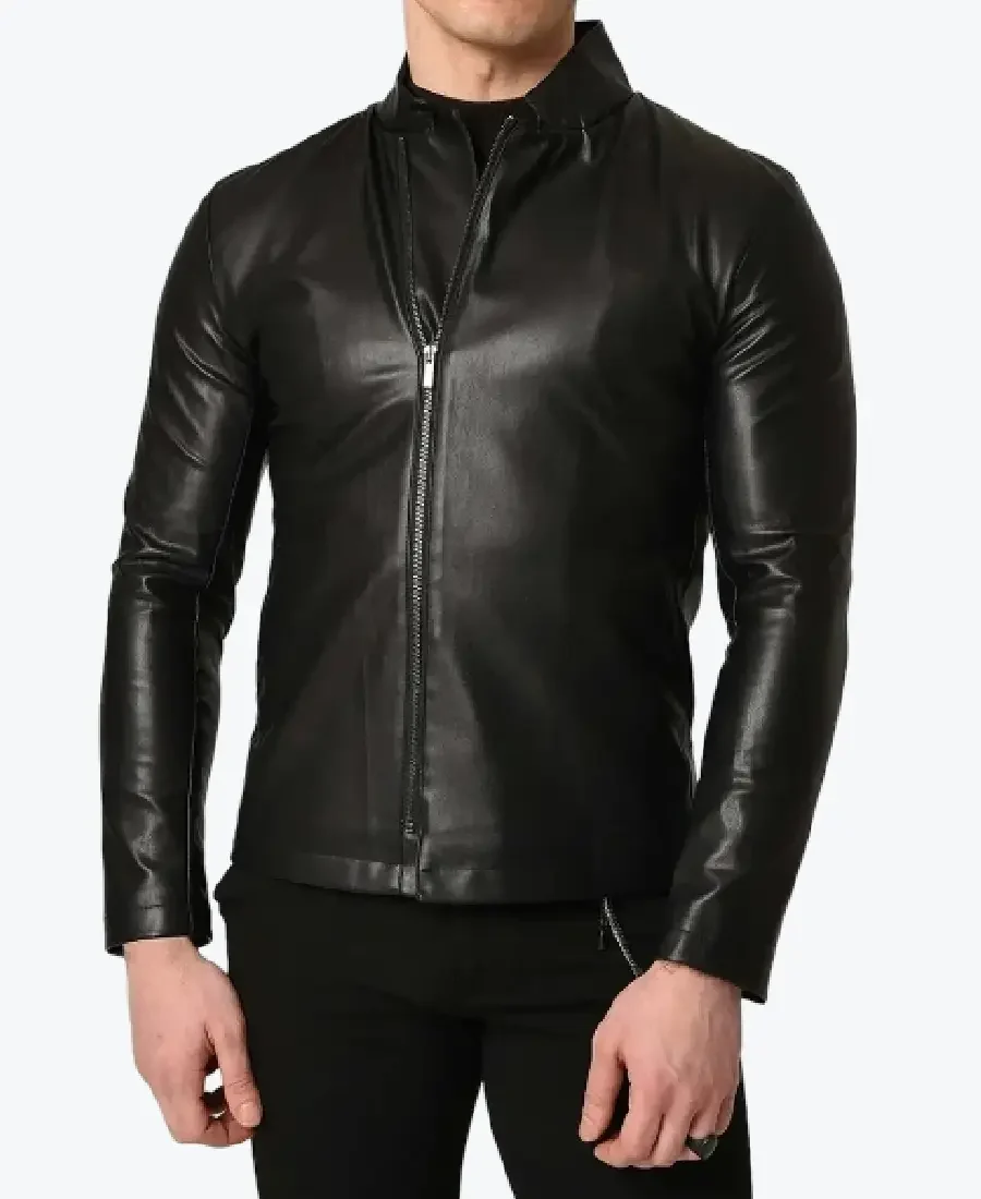 Men’s Lightweight Black Leather Jacket Rare Jacket